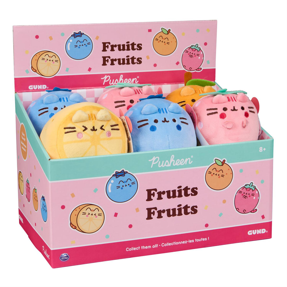 Pusheen プシーン スクイーズ セット 海外 レア Pusheen Squisheen Fruit Assortment, 4 in - Blueberry