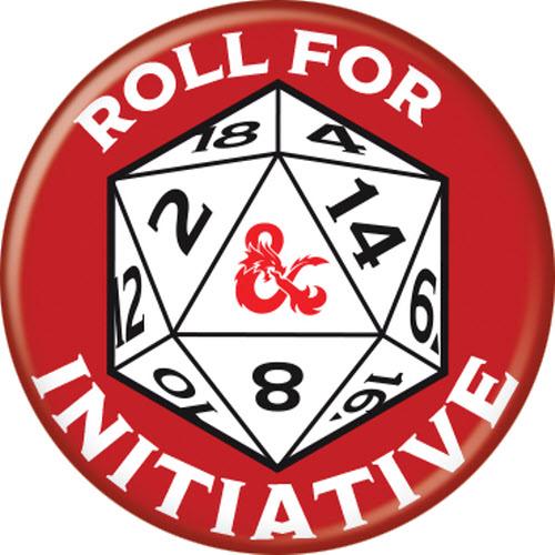 D&D Roll for Initative 1 1/4" Button