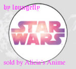 Star Wars 1 1/4 inch Button by Loungefly - Star Wars Logo Pink/Purple
