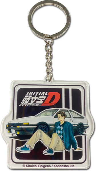 INITIAL D (COMIC) - FUJIWARA TAKUMI AND GT-APEX KEYCHAIN