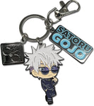 JUJUTSU KAISEN S2 - SATORU GOJO WITH ICON THREE CHARM METAL KEYCHAIN