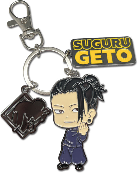 JUJUTSU KAISEN S2 - SUGURU GETO WITH ICON THREE CHARM METAL KEYCHAIN