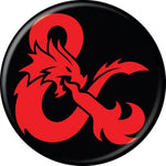 D&D Dragon Ampersand 1 1/4" Button