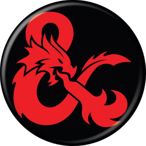 D&D Dragon Ampersand 1 1/4" Button