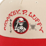 One Piece (Animated) Monkey D. Luffy Embroidery Poly Wool B104 Aframe Cap Snapback