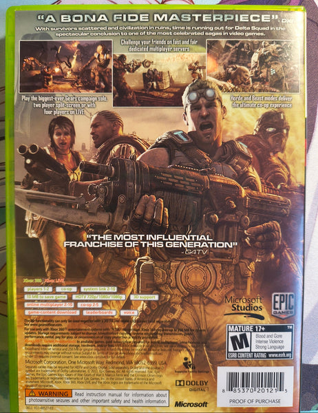 gears of wars 3 xbox 360 Gears of War 3