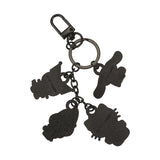 Hello Kitty My Melody Kuromi And Cinnamoroll Enamel Fill Multi Charm Keychain