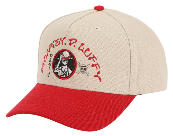 One Piece (Animated) Monkey D. Luffy Embroidery Poly Wool B104 Aframe Cap Snapback