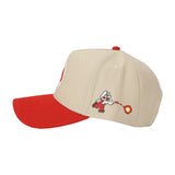 Super Mario Bros Fire Mario White & Red Retro Grandpa Snapback Hat