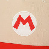 Super Mario Bros Fire Mario White & Red Retro Grandpa Snapback Hat