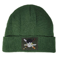 One Piece Zoro Skull Green Patch Beanie