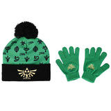 ZELDA HYRULE TRIFORCE YOUTH GLOVES AND BEANIE COMBO