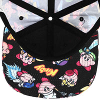 KIRBY POWERED UP AOP SUBLIMATED FLAT BILL SNAPBACK