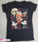 ATTACK ON TITAN SD 5 CHARACTER MONTAGE GROUP *Juniors* T-SHIRT