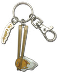 GUDETAMA - I'M FALLING ENAMEL METAL KEYCHAIN