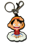 ONE PIECE LUFFY ON THE CLOUD PVC KEYCHAIN