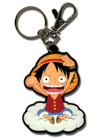 ONE PIECE LUFFY ON THE CLOUD PVC KEYCHAIN