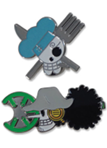 One Piece - Chopper & Nico Robin Skull Pin Set