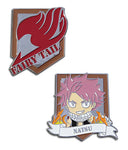 FAIRY TAIL - S7 FAIRY TAIL EMBLEM AND NATSU METAL PINS