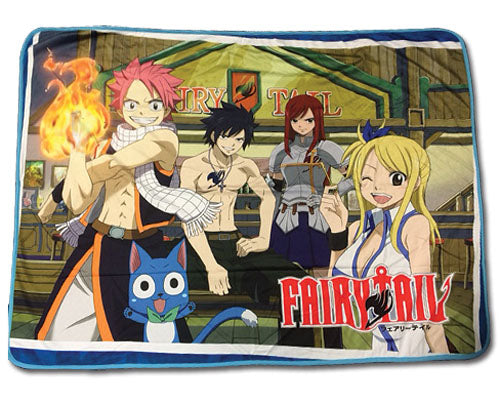 FAIRY TAIL - GROUP IN BAR SUBLIMATION THROW BLANKET