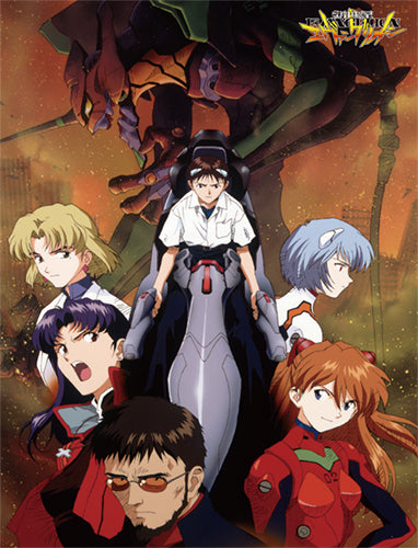 EVANGELION - GROUP IN CITY SUBLIMATION THROW BLANKET