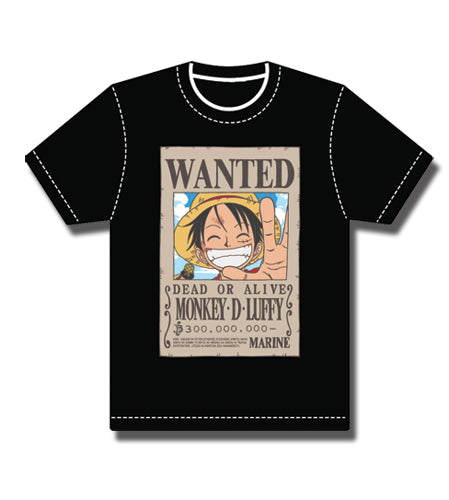 ONE PIECE LUFFY WANTED ADULT SHIRT
