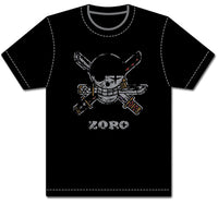 ONE PIECE - ZORO PIRATE FLAG DISTRESSED ADULT SHIRT