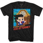 Ace Attorney 8 Bit Cover Adult Shirt