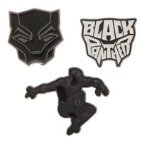 Black Panther Pin Set - black & white