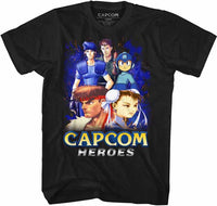 Capcom Hero Group on Black Adult Shirt