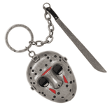 Friday the 13th Jason Voorhees Mask 3-D Keychain with Machete Keychain