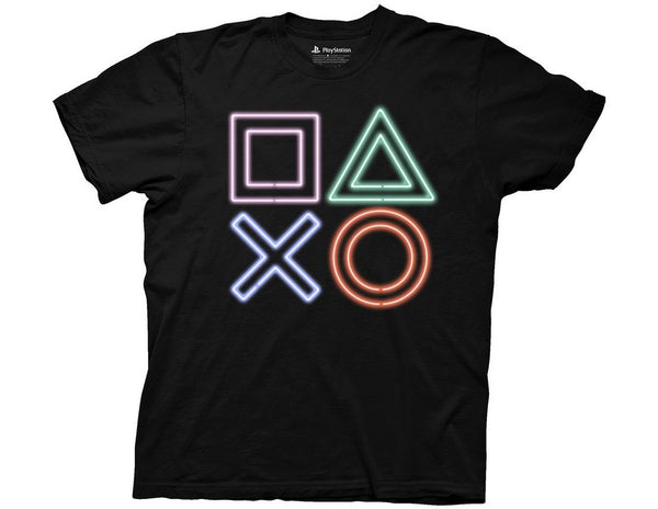 PLAYSTATION NEON ICONS ADULT SHIRT