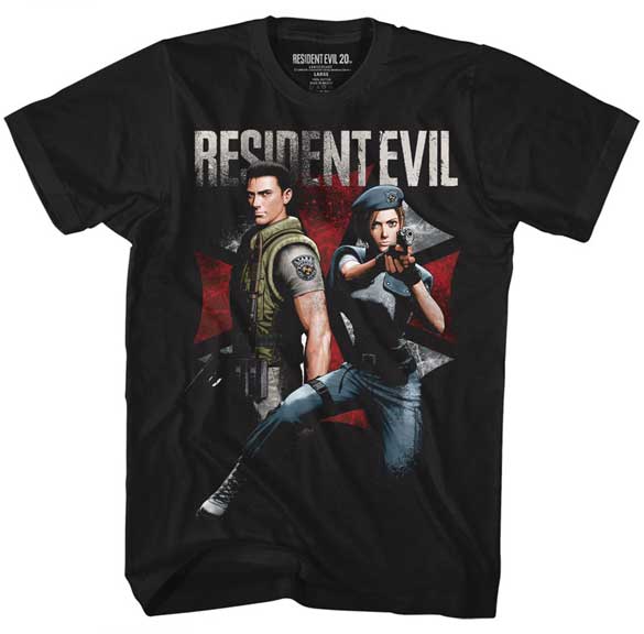 Resident Evil Chris and Jill Adult Shirt