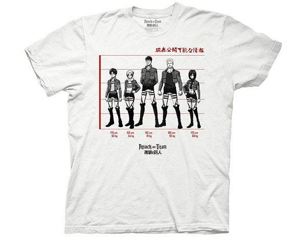 ATTACK ON TITAN LINEUP ADULT T-SHIRT