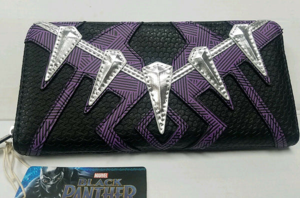 Loungefly Marvel Black Panther Zip Around Wallet Suit Up Wallet Purple/Black