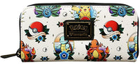 Loungefly Pokemon Pikachu Squirtle Bulbasaur Charmander Pokeball Zip Wallet