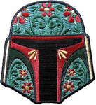 Loungefly Star Wars Boba Fett Floral Helmet Embroidered Patch