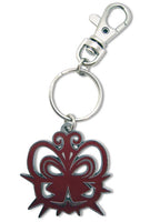 Madoka Magica Metal Keychain - Rose Garder Witch's Kiss Symbol