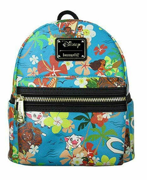 Loungefly Disney's Moana All Over Print Teal Mini Backpack