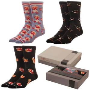 Nintendo Super Mario Bros. 3 Pack Gift Sock Set Gray