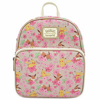LOUNGEFLY X POKEMON PIKACHU AND EEVEE FLORAL FRIENDSHIP AOP CONVERTIBLE MINI BACKPACK