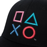 Playstation 3D Embroidered Buttons Flex Fit Hat