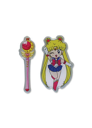 Sailor Moon Pin Set - Moon and Stick