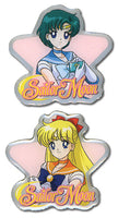 Sailor Moon Pin Set - Sailor Mercury & Sailor Venus Metal Pin Set