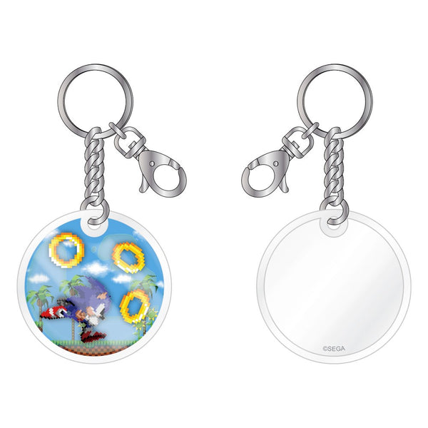 Sonic Liquid Oil-Filled Keychain with Floating Art