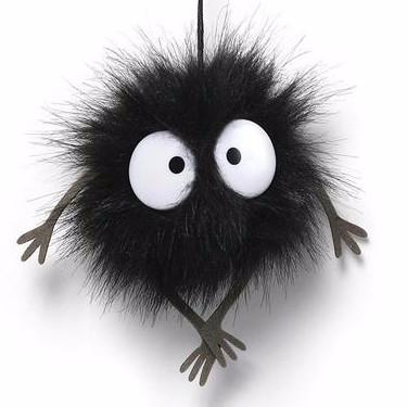 Spirited Away Soot Sprite 2 Cling Plush with Suction Cup, 1 Each