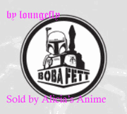 Star Wars 1 1/4 inch Button by Loungefly - Boba Fett Black and White