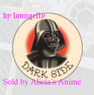 Star Wars 1 1/4 inch Button by Loungefly - Darth Vader Tattoo Style - Dark Side