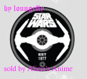 Star Wars 1 1/4 inch Button by Loungefly - Star Wars Est. 1977 - Darth Vader's TIE Fighter