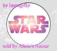 Star Wars 1 1/4 inch Button by Loungefly - Star Wars Logo Pink/Purple